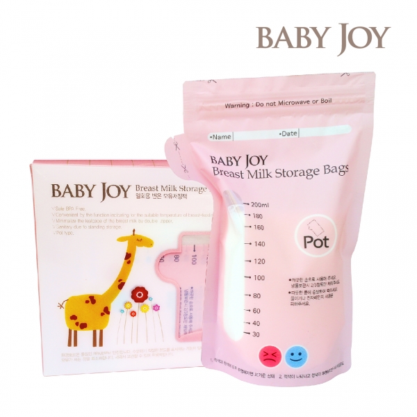 韓國BABJOY】站立量杯型感溫母乳冷凍儲存袋200ml﹝30入﹞，直立/站立式溫度辨識- 線上購物- 朴蜜兒